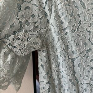 Lace Midi Dress in Light Blue